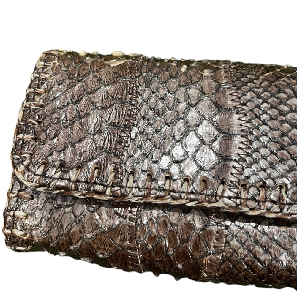 Carlis Falchi Snakeskin Wristlet Handbag - Picture 9 of 14